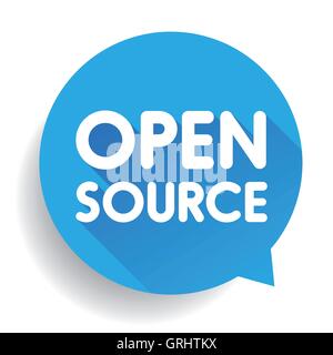 Open Source button vector Stock Vector