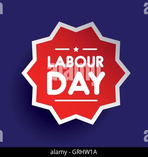 Labour day label star vector Stock Vector
