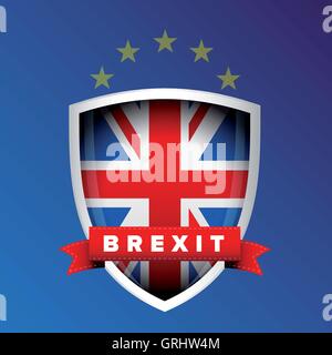 Brexit sign UK flag vector Stock Vector