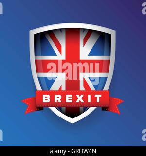 Brexit sign UK flag vector Stock Vector
