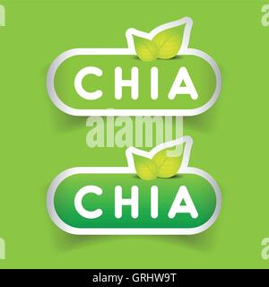Chia sign label vector Stock Vector