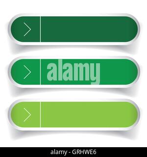 Empty web buttons vector - green Stock Vector