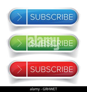 Subscribe button vector set Stock Vector