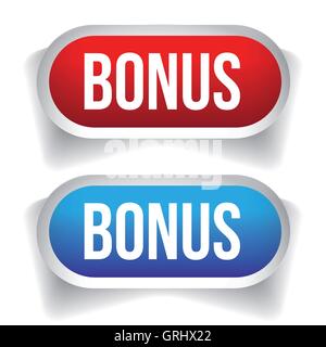 Bonus button set vector Stock Vector