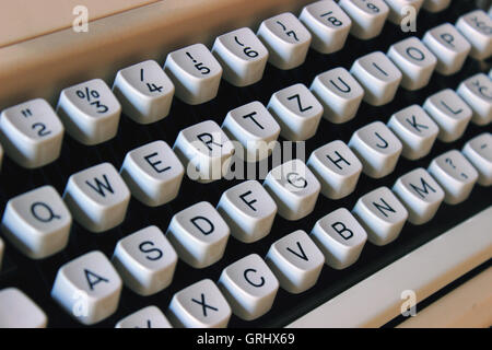 1980's Typing machine letters detail Stock Photo - Alamy