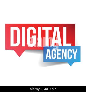 Digital Agency sign label Stock Vector