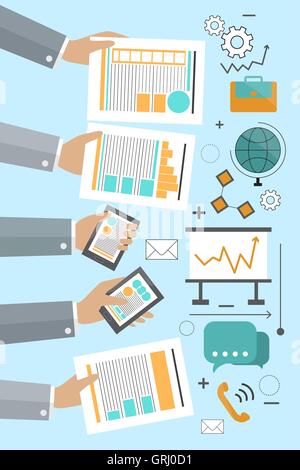 Flat design concept illustrations for the creative process, graphic , responsive web , layout, SEO.  banner and printed material Stock Vector