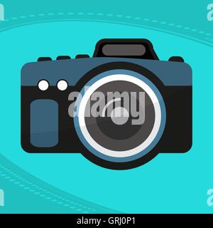 Photo camera icon, modern minimal flat design style. Vector Stock Vector