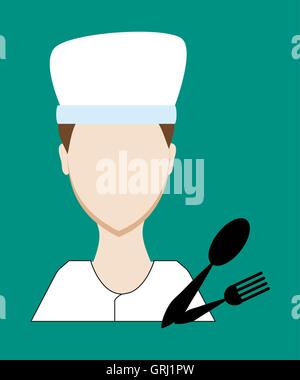 Cooking staff people avatars isolated set. Chef in caps, waitresses and ...