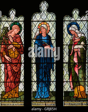 William Morris Stained Glass All Saints Church Sheepy Magna Leicestershire England Uk Stock