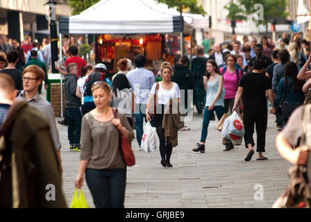 Shoppers on Northumberland Street, Newcastle Stock Photo