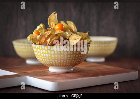 Fresh cape gooseberries for an healthy nutrition Stock Photo