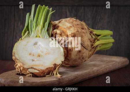 Fresh raw celeriac for an healthy nutrition Stock Photo