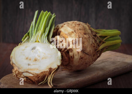 Fresh raw celeriac for an healthy nutrition Stock Photo
