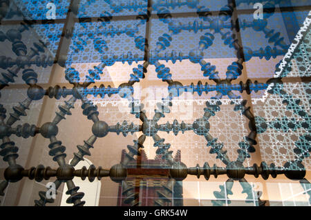 Abstract design in a window at the Aga Khan Museum of Islamic Art in Toronto, Ontario, Canada Stock Photo