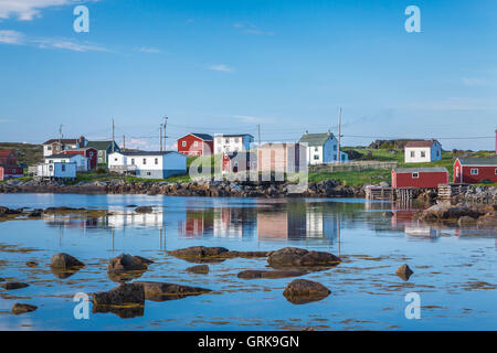 The fishing village of Tilting, Fogo Island, Newfoundland and Labrador, Canada. Stock Photo