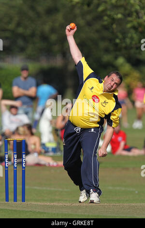 Upminster CC vs Essex CCC - Graham Napier Benefit Match Cricket at Upminster Park - 09/09/12 Stock Photo