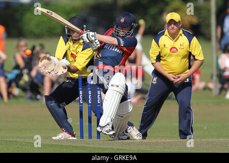 Upminster CC vs Essex CCC - Graham Napier Benefit Match Cricket at Upminster Park - 09/09/12 Stock Photo