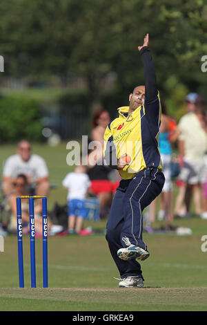 Upminster CC vs Essex CCC - Graham Napier Benefit Match Cricket at Upminster Park - 09/09/12 Stock Photo