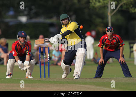 Upminster CC vs Essex CCC - Graham Napier Benefit Match Cricket at Upminster Park - 09/09/12 Stock Photo