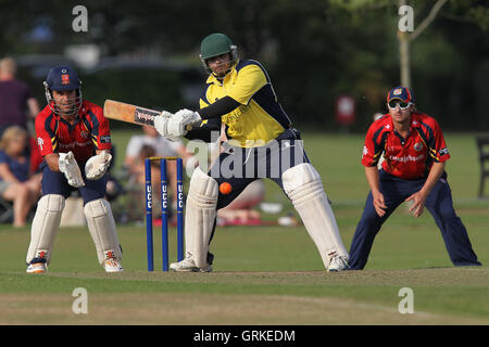 Upminster CC vs Essex CCC - Graham Napier Benefit Match Cricket at Upminster Park - 09/09/12 Stock Photo