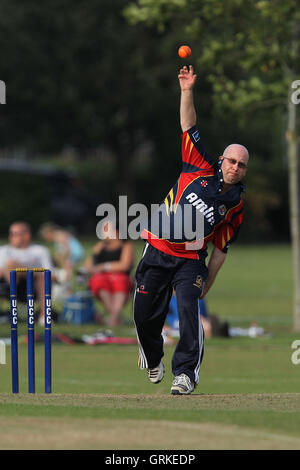 Upminster CC vs Essex CCC - Graham Napier Benefit Match Cricket at Upminster Park - 09/09/12 Stock Photo