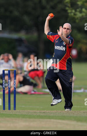 Upminster CC vs Essex CCC - Graham Napier Benefit Match Cricket at Upminster Park - 09/09/12 Stock Photo