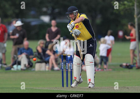 Upminster CC vs Essex CCC - Graham Napier Benefit Match Cricket at Upminster Park - 09/09/12 Stock Photo