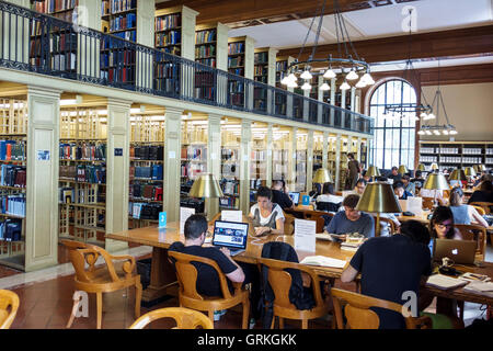 New York City,NY NYC Manhattan,Midtown,New York Public Library,Main Branch,Stephen Schwarzman building,historic landmark,Irma & Paul Milstein Division Stock Photo