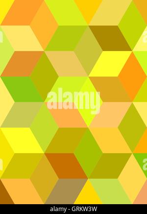 Colorful 3d cube mosaic background design Stock Vector