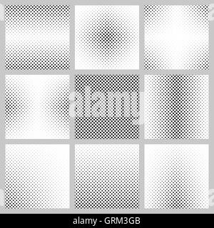 Set of monochrome dot pattern backgrounds Stock Vector