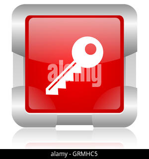 key red square web glossy icon Stock Photo - Alamy