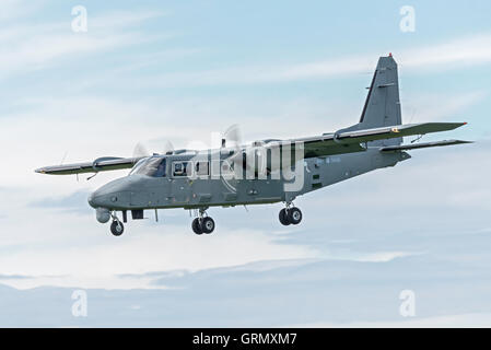 Army Air Corps Britten-Norman Defender Raf Valley Anglesey North Wales Uk Arrival Stock Photo