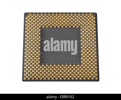Central processor unit pins Stock Photo