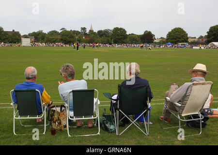 General view of play - Upminster CC vs Essex CCC - David Masters Benefit Match at Upminster Park - 01/09/13 Stock Photo