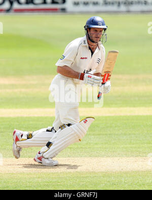 Andrew Strauss of Middlesex and England - Essex CCC vs Middlesex CCC-  LV County Championship Cricket at the Ford County Ground, Chelmsford -  08/06/09 Stock Photo