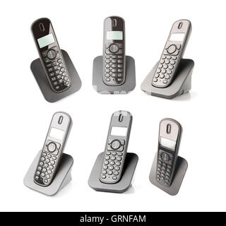 dect cordless phone isolated on withe background Stock Photo