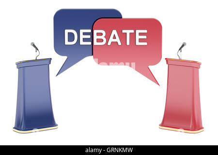 Debate concept, 3D rendering isolated on white background Stock Photo ...