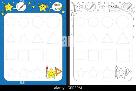 Preschool worksheet Stock Vector