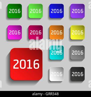 Thirteen colorful web buttons for your design. Vector Stock Vector