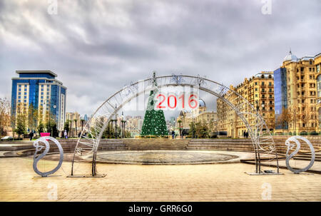 Entrance to Winter Park in Baku Stock Photo