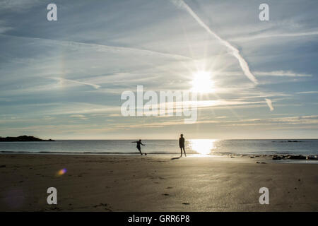Late evening at a beach Stock Photo