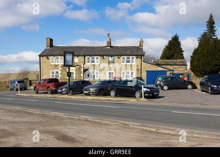 Owd Betts pub on Ashworth Moor, alongside the A680 Edenfield Road near Rochdale, Lancashire. Stock Photo