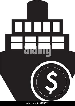 cargo ship and coin icon Stock Vector Image & Art - Alamy