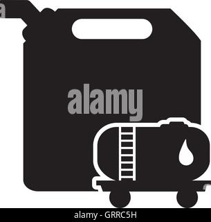 fuel canister and fuel tank icon Stock Vector
