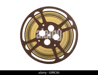 16 mm film reel on wooden background Stock Photo - Alamy