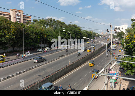 Telangana Secretariat at Telugu Talli Flyover Stock Photo - Alamy