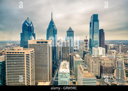 Downtown skyline of Philadelphia USA Stock Photo