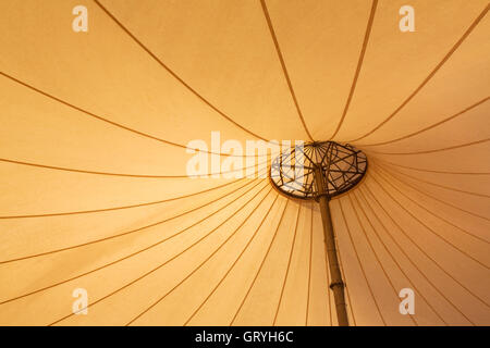View inside and outside on the top of giant entertainment tent Stock Photo