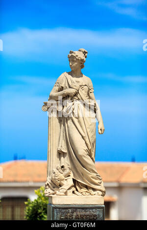 White statue of Las Artes (art) Stock Photo